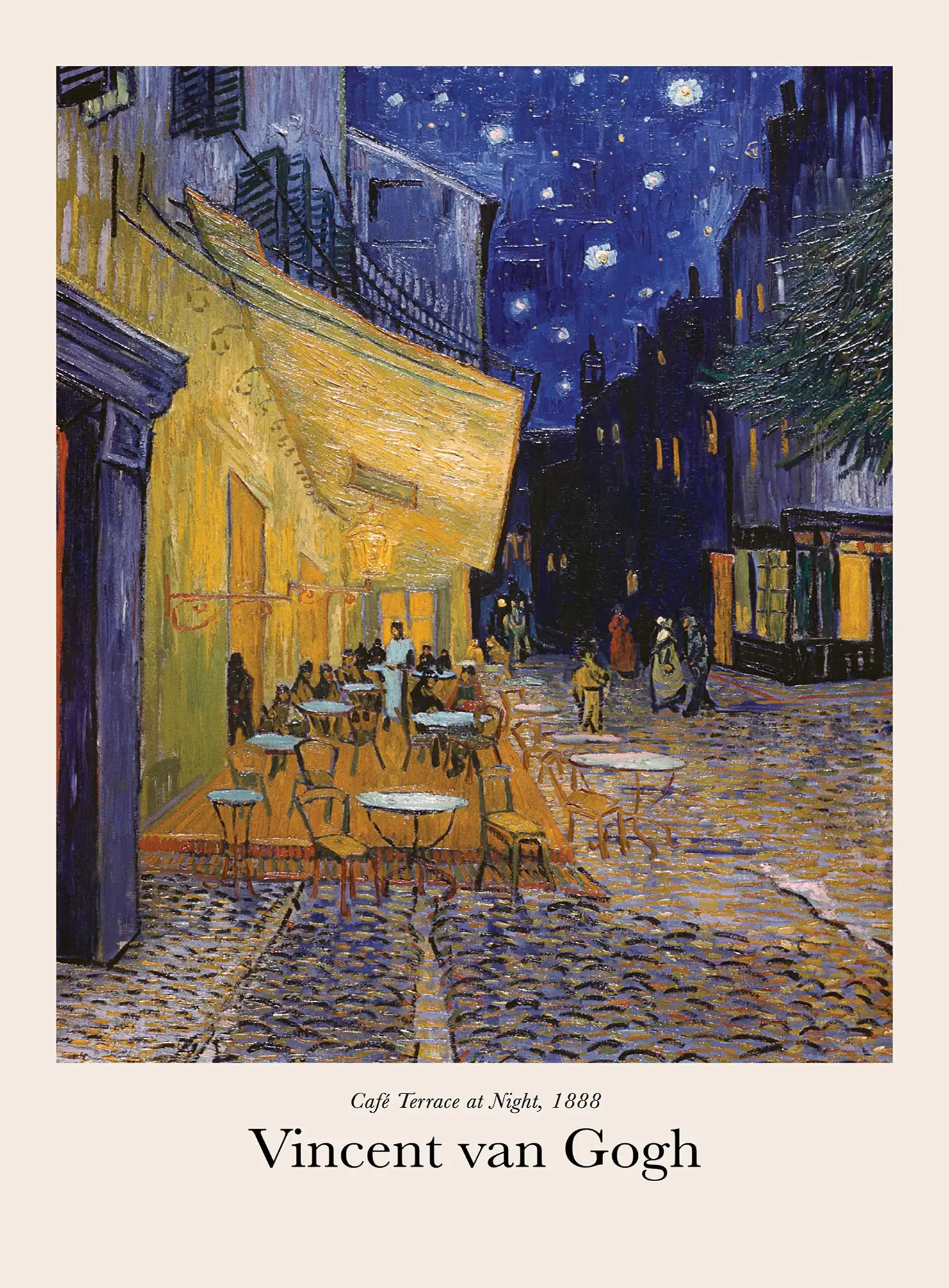 cafe terrace at night
