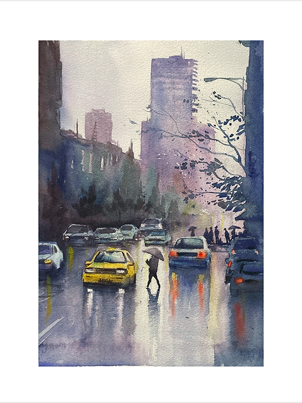 the street