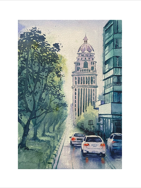 the street