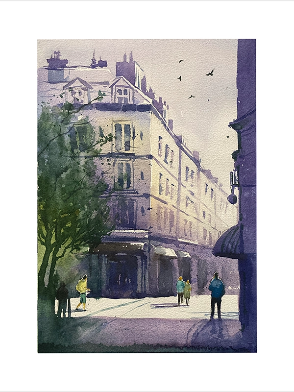the street