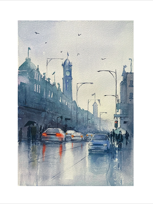 the street