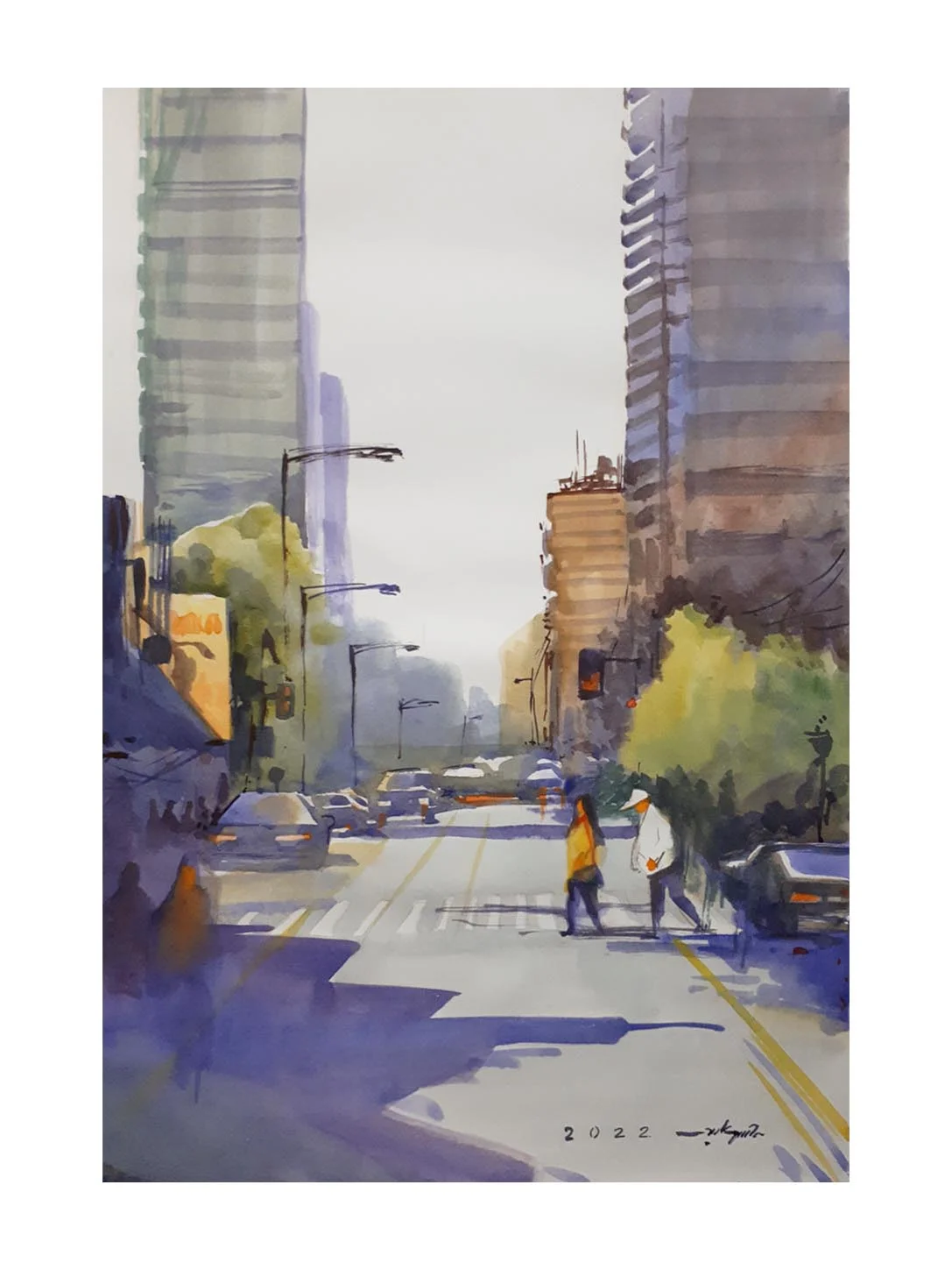 the street