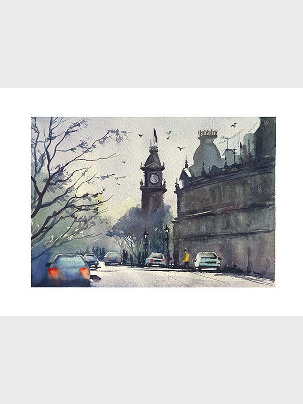 the street